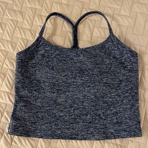 Beyond Yoga Blue Tank Space Dye Crop Top